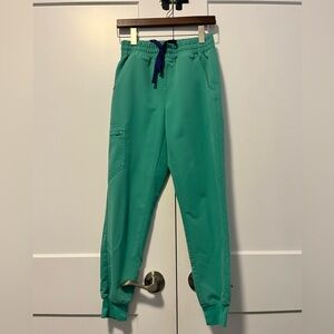 Figs Scrub Pants- High waisted Zamora Joggers, Surgical Green